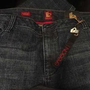 Sasson Lace top flap boot leg jeans 18